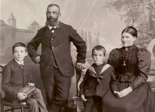 Albert Gebert mit Familie